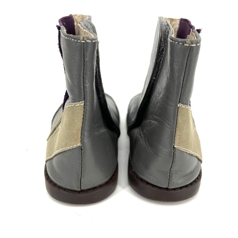 See Kai Run gray red leather toddler booties (7) - Picture 4 of 8